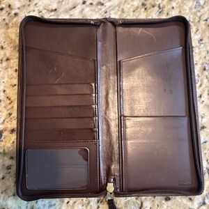 COACH Brown Wallet 9 1/2” by 4 1/2”